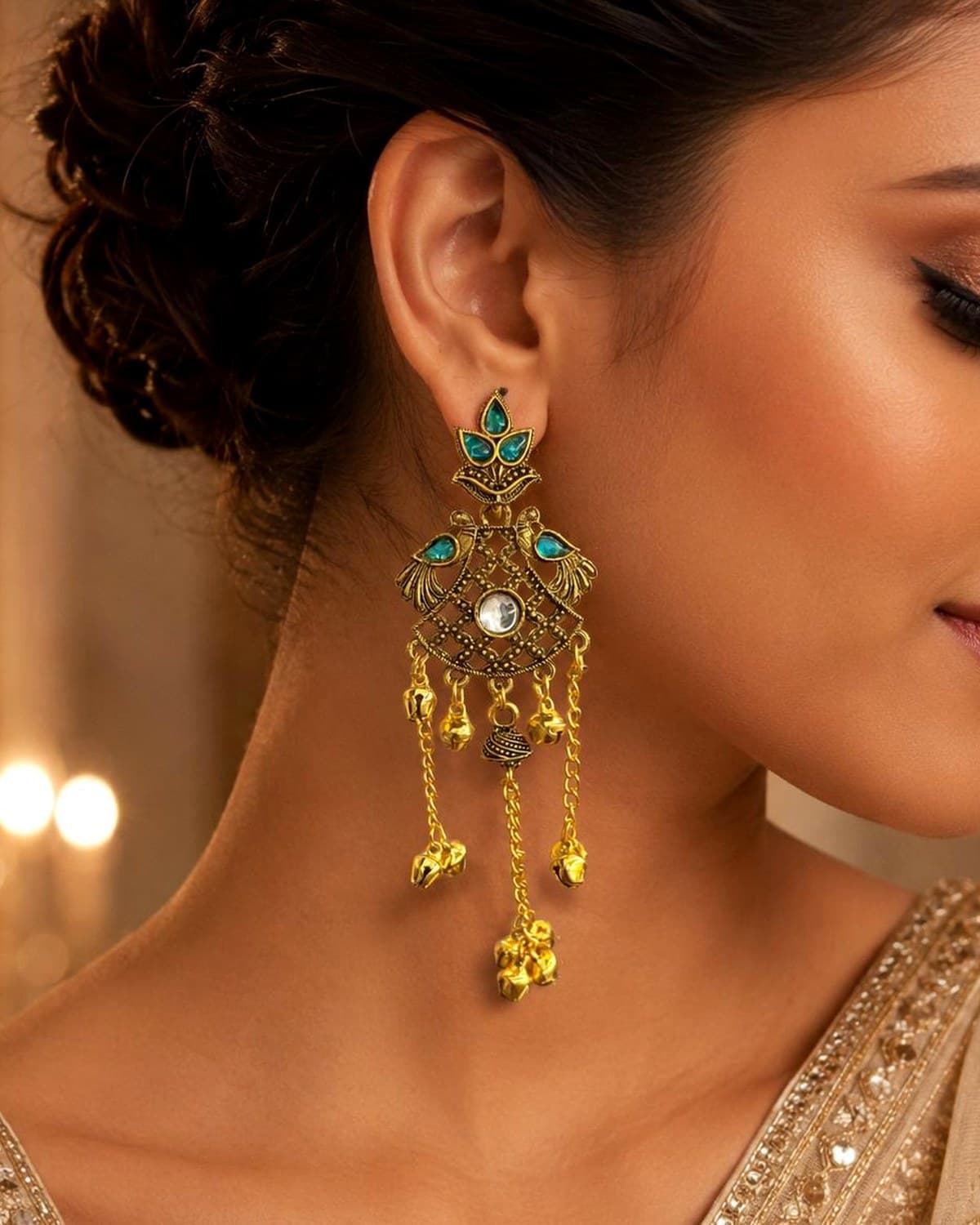Kashmiri Style Traditional Earrings for Women