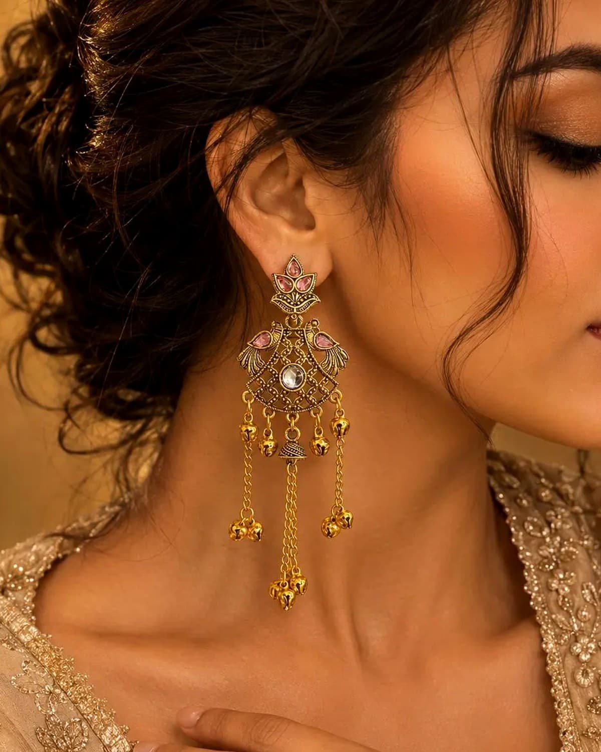 Kashmiri Style Traditional Earrings for Women