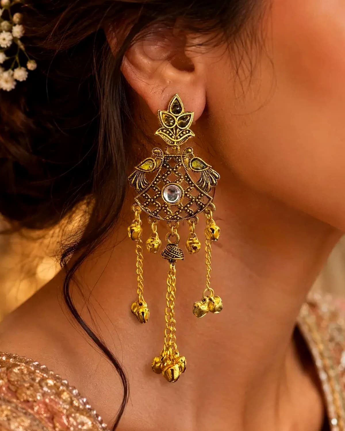 Kashmiri Style Traditional Earrings for Women
