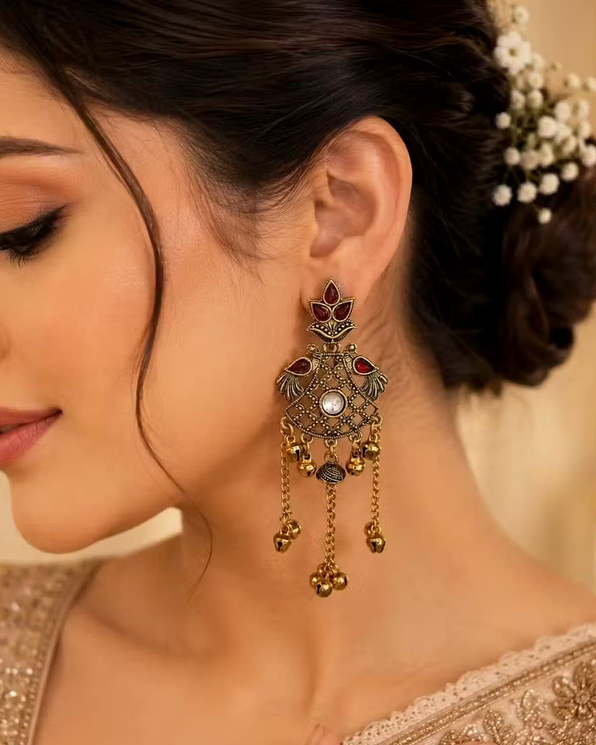 Kashmiri Style Traditional Earrings for Women