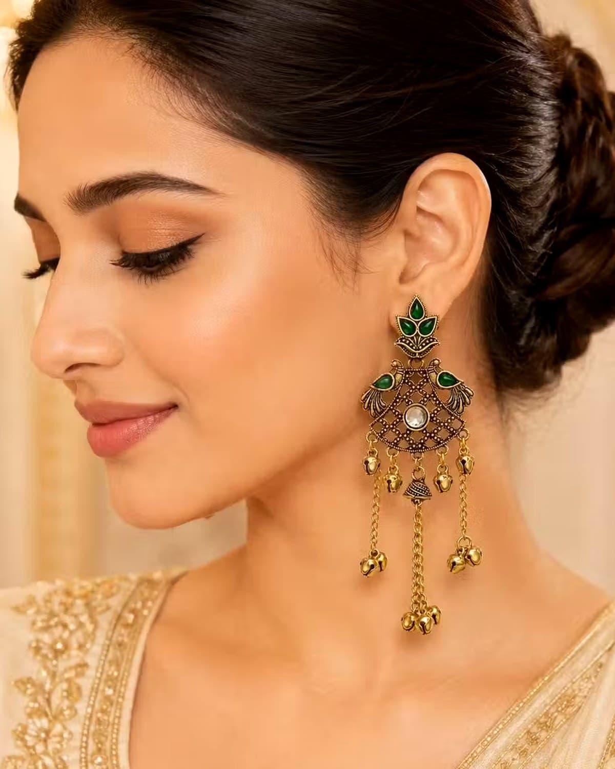 Kashmiri Style Traditional Earrings for Women
