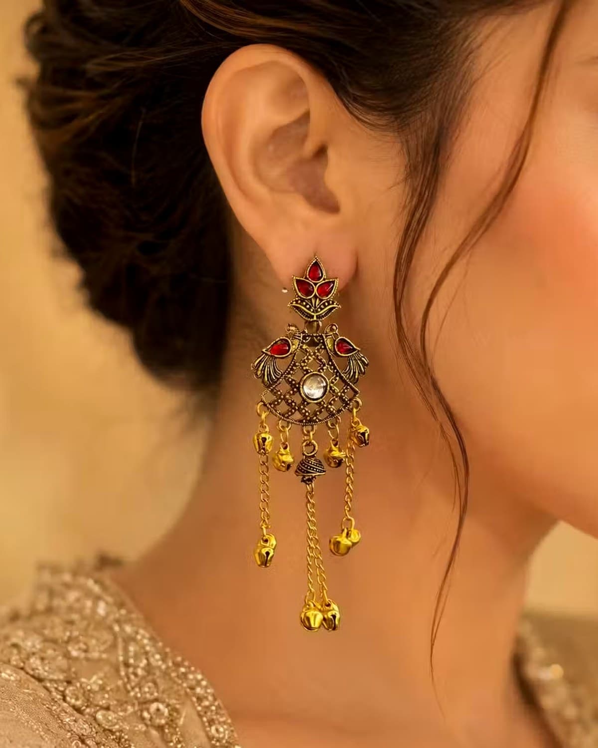 Kashmiri Style Traditional Earrings for Women